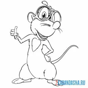 Раскраска лула мышонок