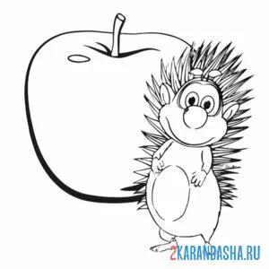 Раскраска ёж спайк