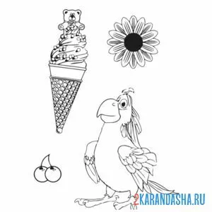 Раскраска гуга мечтает