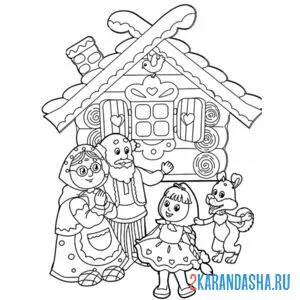 Раскраска сказка репка персонажи