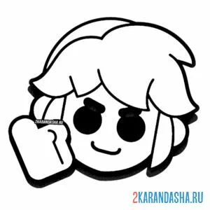 Раскраска гас ок эмодзи