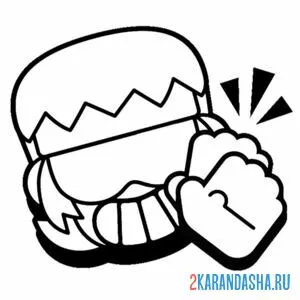 Раскраска бастер хлопок