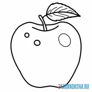 Раскраска красивое наливное яблоко