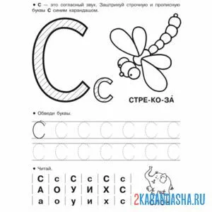 пропись буква с по точкам