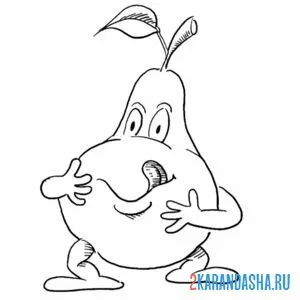 Раскраска толстая груша