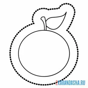 Раскраска обведи апельсин