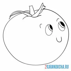 Раскраска помидор смотрит