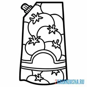 Раскраска кетчуп