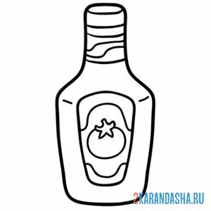 Раскраска упаковка кетчупа