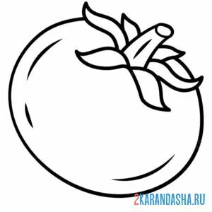 Раскраска целый спелый томат