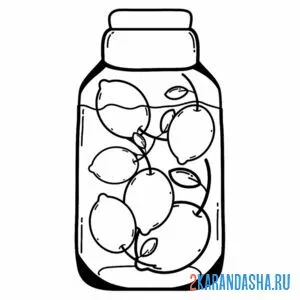 Раскраска банка с лимонами