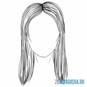 Раскраска девушка без лица волосы