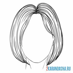 Раскраска девушка без лица каре