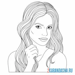 Раскраска девушка длинные волосы