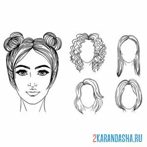 Раскраска лицо девушки для создания макияжа