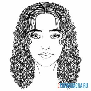 Раскраска лицо девушки без макияжа