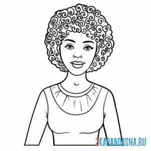 Раскраска простое лицо девушки арт