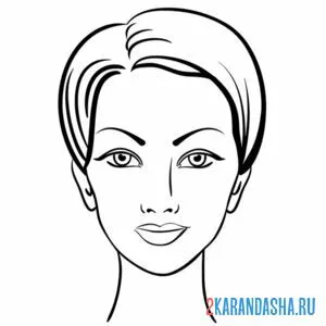Раскраска лицо девушки для макияжа короткие волосы