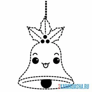 Раскраска колокольчик по линиям