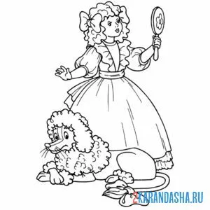 Раскраска мальвина и артемон