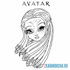 Раскраска нейтири аватар