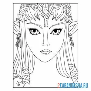 Раскраска нейтири портрет