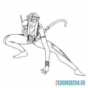 Раскраска аватар 2 нейтири