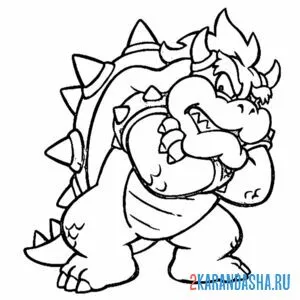 Раскраска боузер