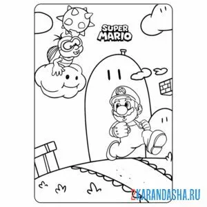 Раскраска марио игра