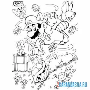 Раскраска игра супер-марио