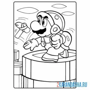 Раскраска марио супер-быстрый