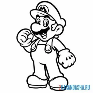 Раскраска марио персонаж