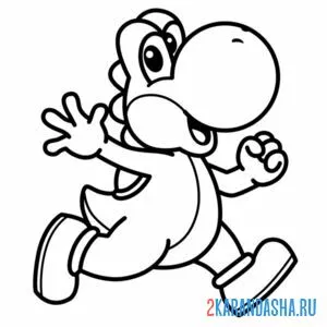 Раскраска йоши