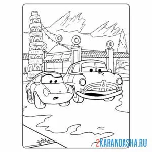 Раскраска олды тачки 2