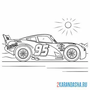 Раскраска молния маквин тачки