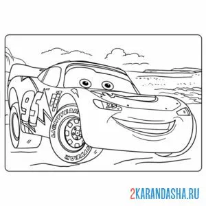 Раскраска маквин молния