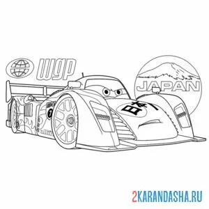 Раскраска тачки-2 японская тачка