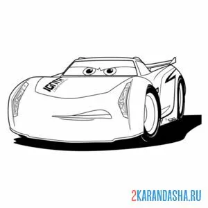 Раскраска джексон шторм тачки-3