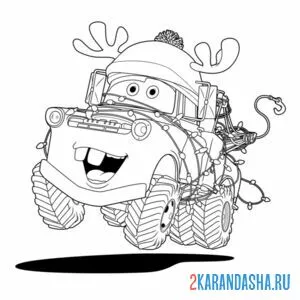 Раскраска новогодний мэтр