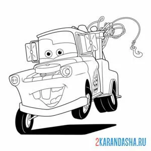 Раскраска эвакуатор мэтр