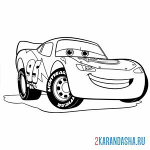 Раскраска маквин молния тачки-2