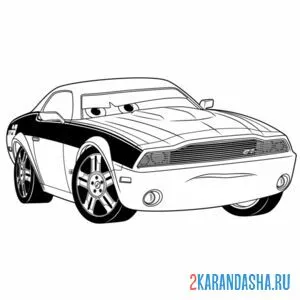 Раскраска род конь редлайн тачки-2