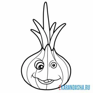 Раскраска сумасшедший лук