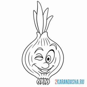 Раскраска лук подмигивает