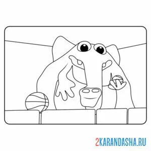 Раскраска слонотоп гарден банбан