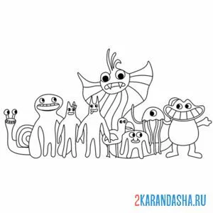 Раскраска игра гарден банбан