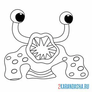 Раскраска монстр из банбана