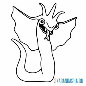 Раскраска крылатый монстр банбана