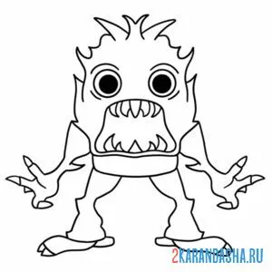 Раскраска охотник тим сад банбан