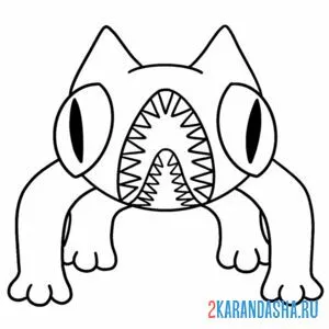 Раскраска lazcat сад банбан